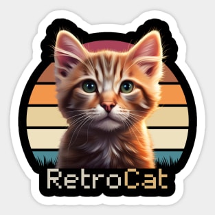 Retro Cat Sticker